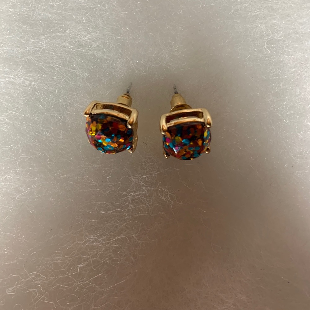 Kate Spade Inspired Confetti Stud Earrings - Picture 4 of 4